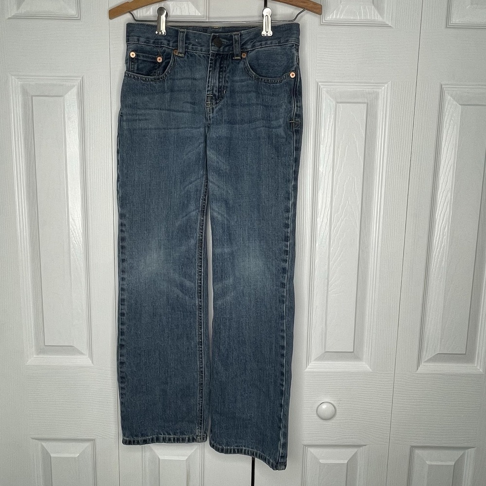 POLO Ralph Lauren Jeans Youth 10 Blue Washed Straight 5 Pocket Denim Logo 41381‎
